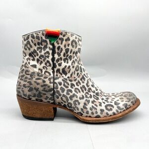 Macie Bean Womens 10M Gato Not So Grange Shortie Boots Leopard Cowgirl Bootie